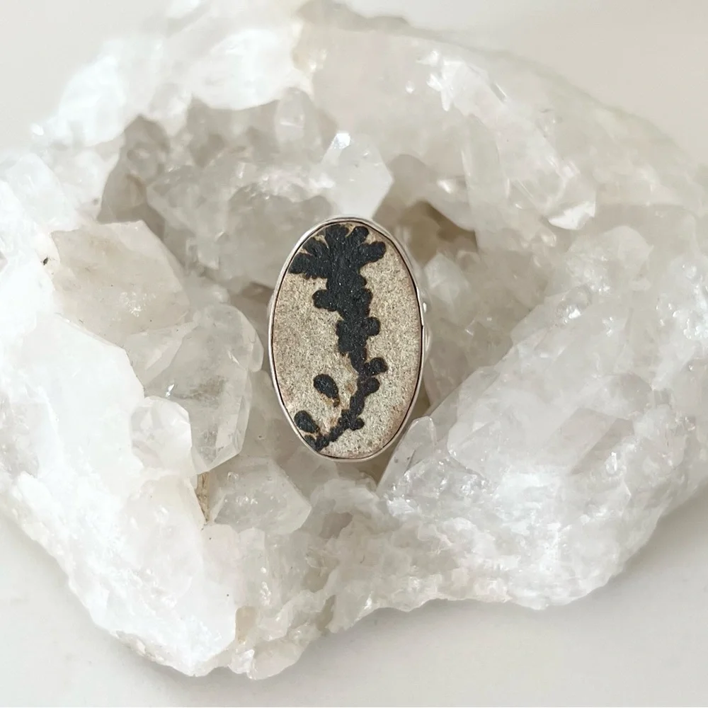 Sterling Silver German Dendritic Opal - Picture 3 of 5